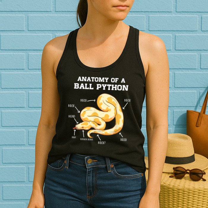 Anatomy Of A Ball Python Reptile Snake Owner Womens Tank Top