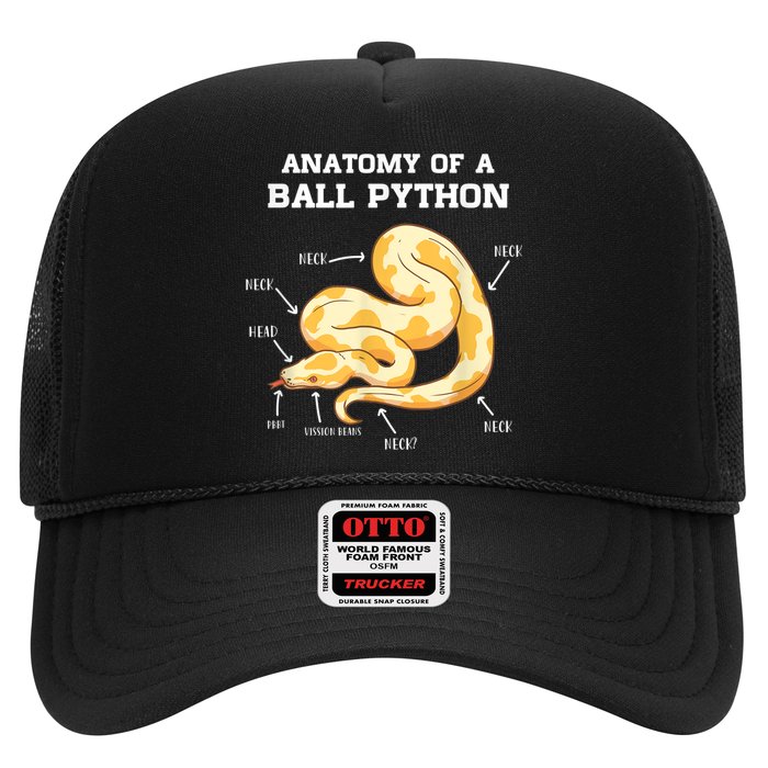 Anatomy Of A Ball Python Reptile Snake Owner Trucker Hat