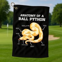 Anatomy Of A Ball Python Reptile Snake Owner Golf Towel
