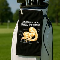 Anatomy Of A Ball Python Reptile Snake Owner Golf Towel