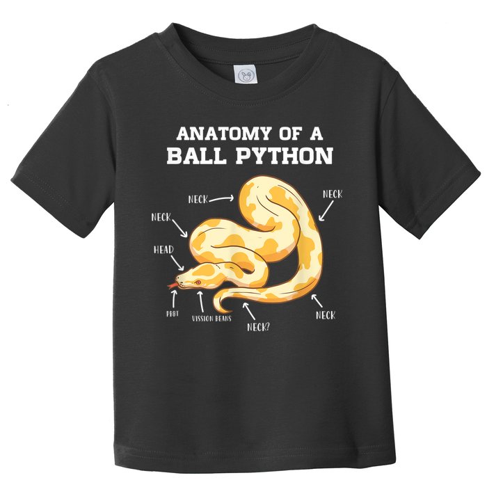 Anatomy Of A Ball Python Reptile Snake Owner Toddler T-Shirt