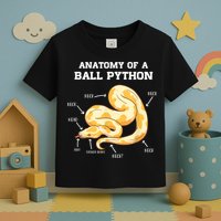 Anatomy Of A Ball Python Reptile Snake Owner Toddler T-Shirt