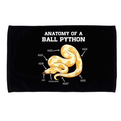 Anatomy Of A Ball Python Reptile Snake Owner Microfiber Hand Towel