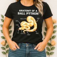 Anatomy Of A Ball Python Reptile Snake Owner Womens T-Shirt