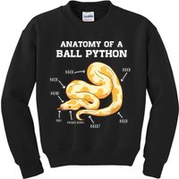 Anatomy Of A Ball Python Reptile Snake Owner Kids Sweatshirt