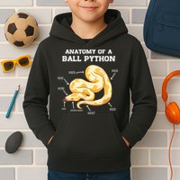 Anatomy Of A Ball Python Reptile Snake Owner Kids Hoodie