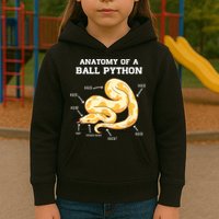 Anatomy Of A Ball Python Reptile Snake Owner Kids Hoodie