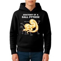 Anatomy Of A Ball Python Reptile Snake Owner Kids Hoodie