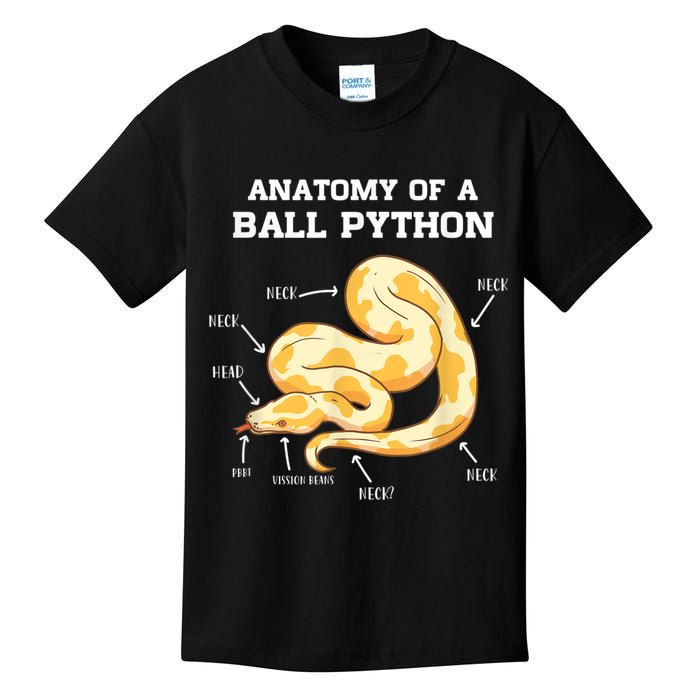 Anatomy Of A Ball Python Reptile Snake Owner Kids T-Shirt