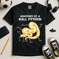 Anatomy Of A Ball Python Reptile Snake Owner Kids Tie-Dye T-Shirt