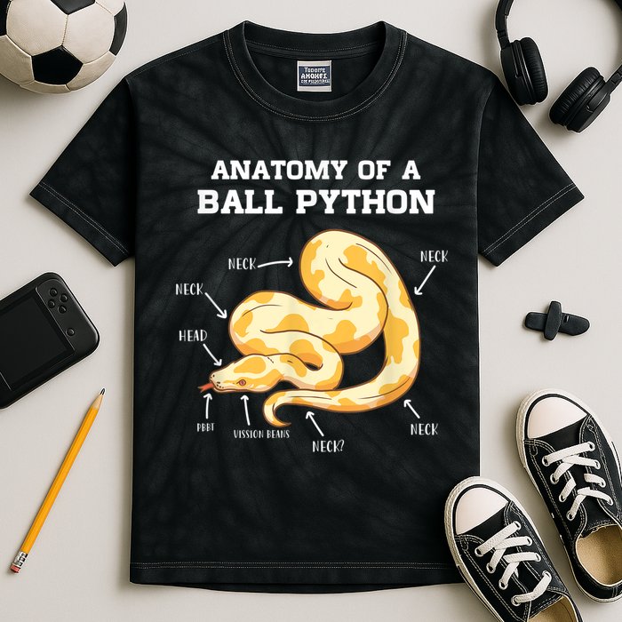 Anatomy Of A Ball Python Reptile Snake Owner Kids Tie-Dye T-Shirt