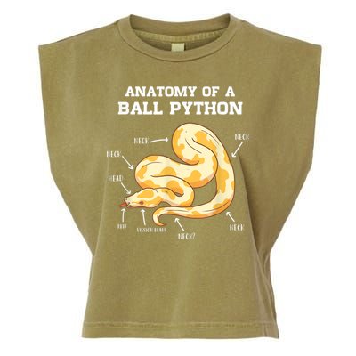 Anatomy Of A Ball Python Reptile Snake Owner Garment-Dyed Women's Muscle Tee