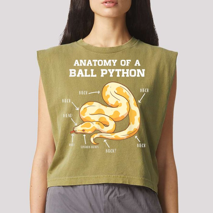Anatomy Of A Ball Python Reptile Snake Owner Garment-Dyed Women's Muscle Tee