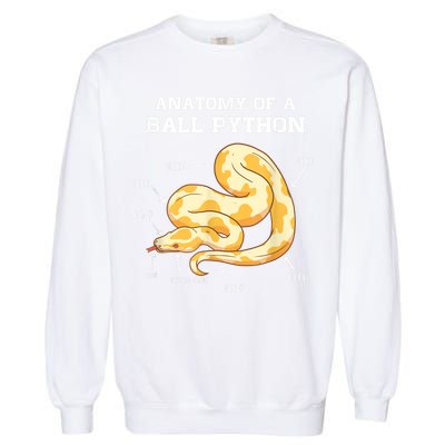 Anatomy Of A Ball Python Reptile Snake Owner Garment-Dyed Sweatshirt