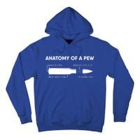 Anatomy Of A Pew Funny Gift Funny Bullet Graphic Gift Tall Hoodie