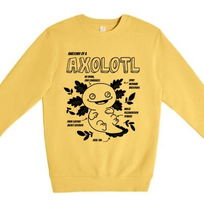 Anatomy Of A Axolotl Premium Crewneck Sweatshirt