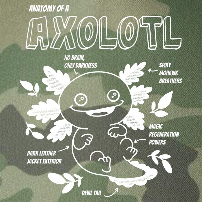 Anatomy Of A Axolotl Legacy Tie Dye Trucker Hat