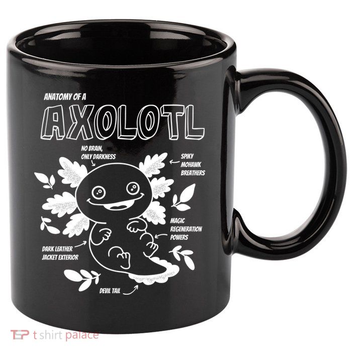 Anatomy Of A Axolotl 11oz C Handle Ceramic Mug