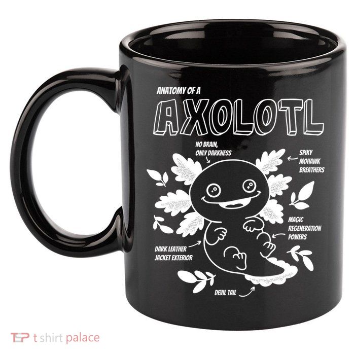 Anatomy Of A Axolotl 11oz C Handle Ceramic Mug