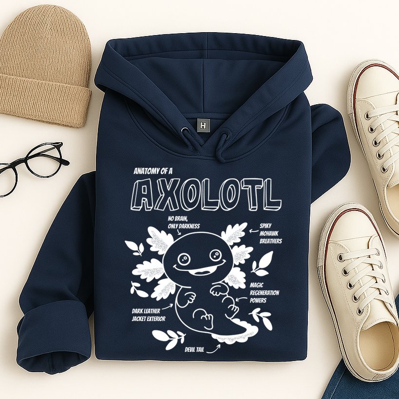 Anatomy Of A Axolotl Hoodie