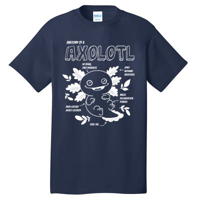 Anatomy Of A Axolotl Tall T-Shirt