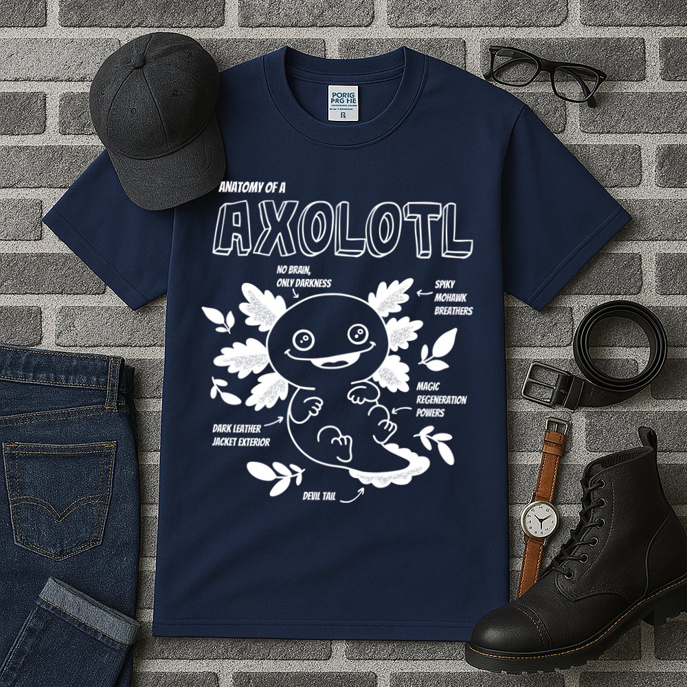 Anatomy Of A Axolotl Tall T-Shirt