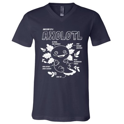 Anatomy Of A Axolotl V-Neck T-Shirt