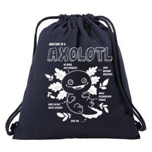 Anatomy Of A Axolotl Drawstring Bag