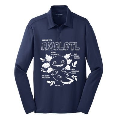 Anatomy Of A Axolotl Silk Touch Performance Long Sleeve Polo