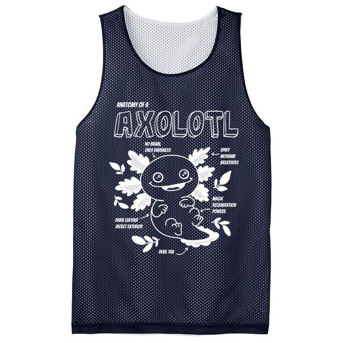 Anatomy Of A Axolotl Mesh Reversible Basketball Jersey Tank