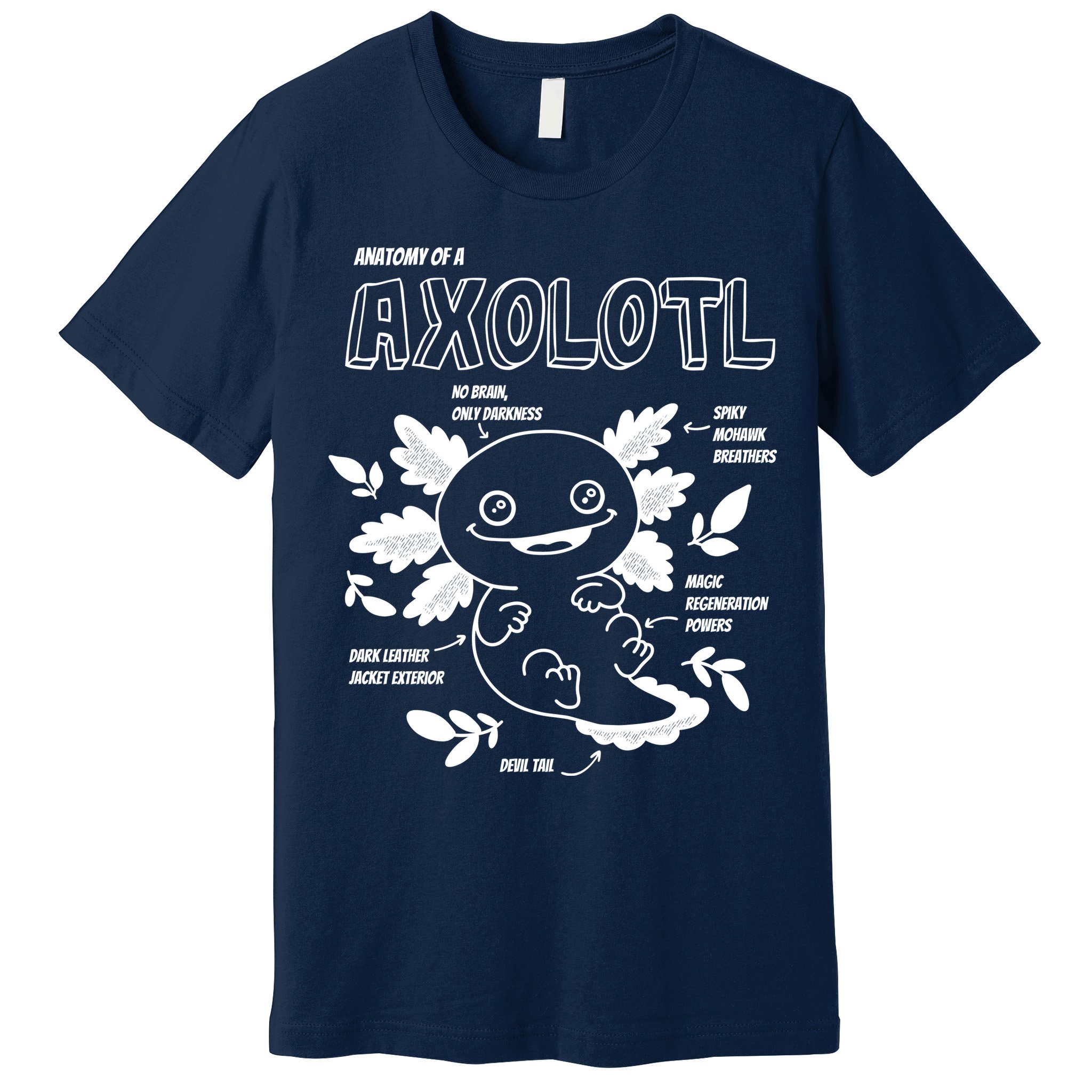 Anatomy Of A Axolotl Premium T-Shirt