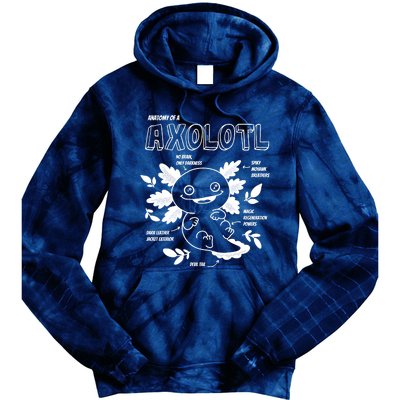 Anatomy Of A Axolotl Tie Dye Hoodie