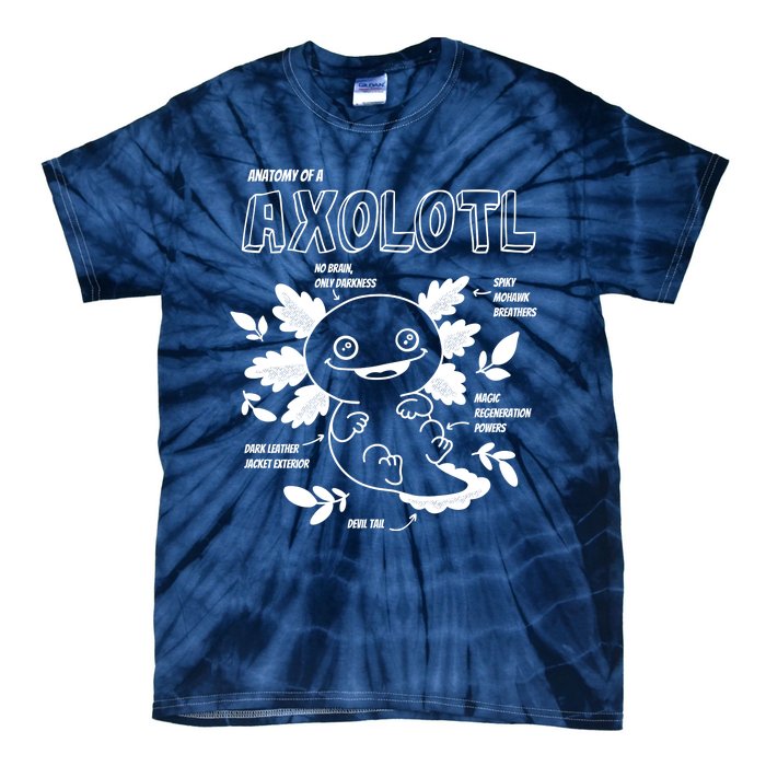 Anatomy Of A Axolotl Tie-Dye T-Shirt