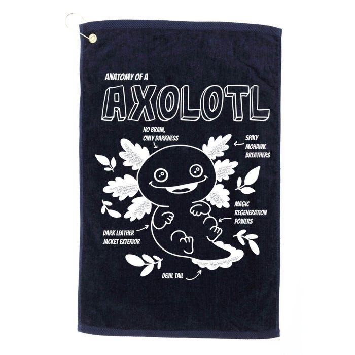 Anatomy Of A Axolotl Golf Towel
