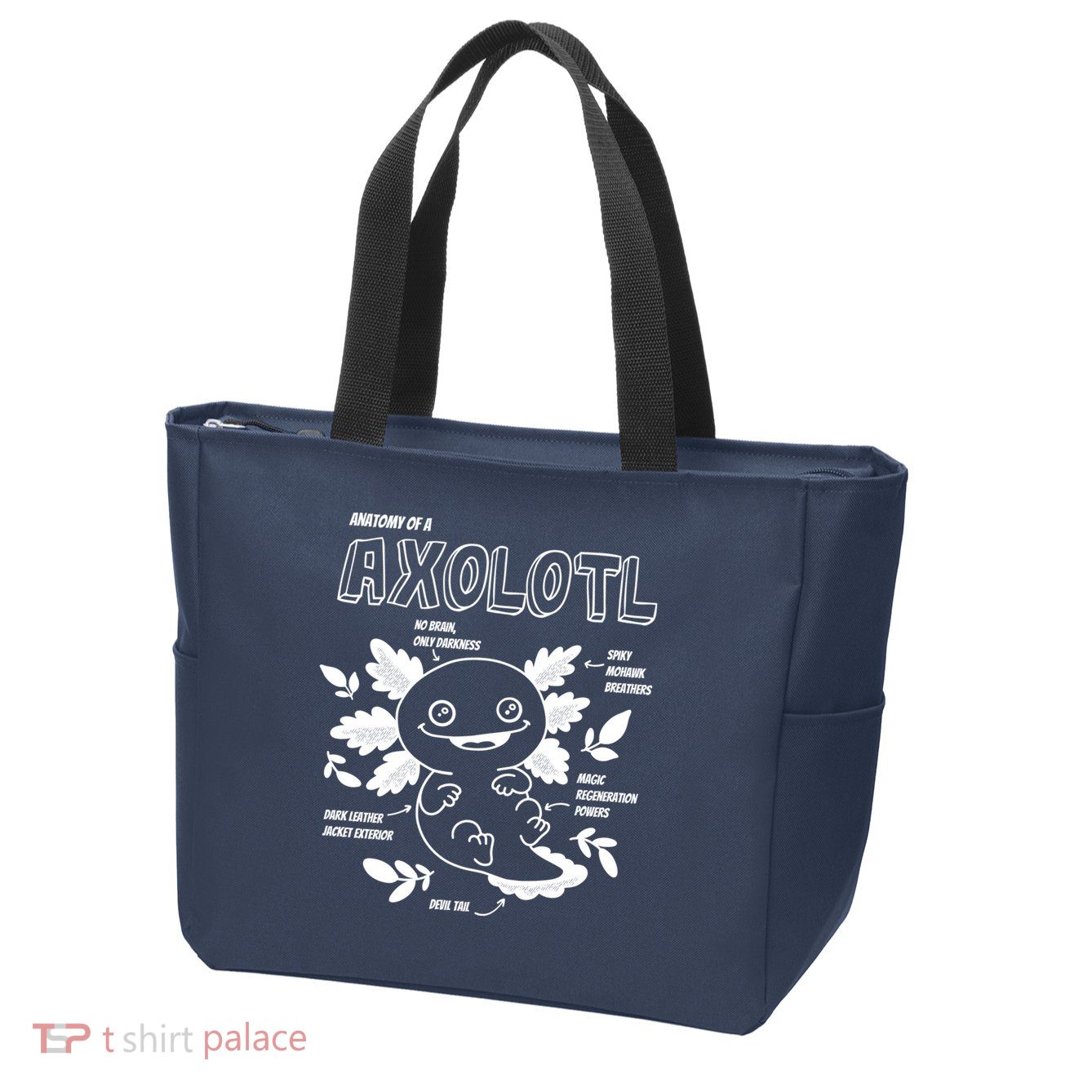 Anatomy Of A Axolotl Zip Tote Bag
