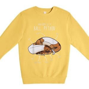 Anatomy Of A Piebald Ball Python Funny Reptile Snake Lover Premium Crewneck Sweatshirt