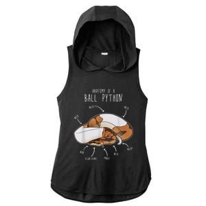 Anatomy Of A Piebald Ball Python Funny Reptile Snake Lover Ladies PosiCharge Tri-Blend Wicking Draft Hoodie Tank