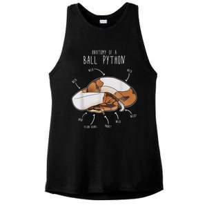 Anatomy Of A Piebald Ball Python Funny Reptile Snake Lover Ladies PosiCharge Tri-Blend Wicking Tank