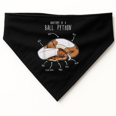 Anatomy Of A Piebald Ball Python Funny Reptile Snake Lover USA-Made Doggie Bandana