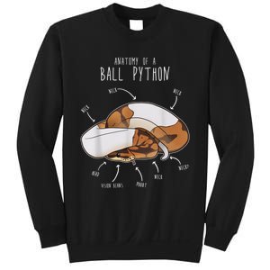 Anatomy Of A Piebald Ball Python Funny Reptile Snake Lover Sweatshirt