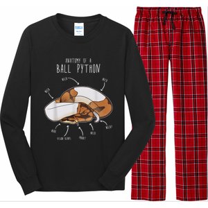 Anatomy Of A Piebald Ball Python Funny Reptile Snake Lover Long Sleeve Pajama Set