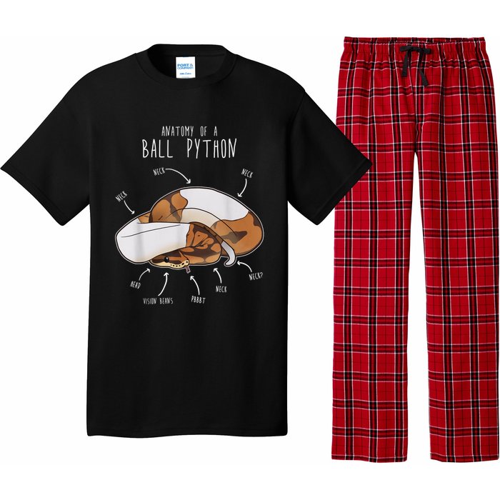 Anatomy Of A Piebald Ball Python Funny Reptile Snake Lover Pajama Set