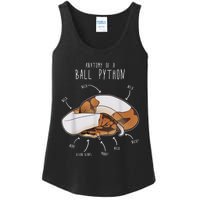 Anatomy Of A Piebald Ball Python Funny Reptile Snake Lover Ladies Essential Tank