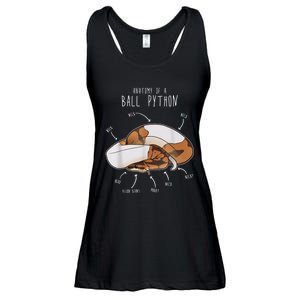 Anatomy Of A Piebald Ball Python Funny Reptile Snake Lover Ladies Essential Flowy Tank