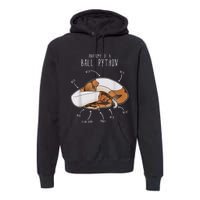 Anatomy Of A Piebald Ball Python Funny Reptile Snake Lover Premium Hoodie