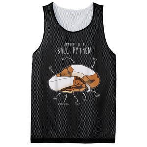 Anatomy Of A Piebald Ball Python Funny Reptile Snake Lover Mesh Reversible Basketball Jersey Tank