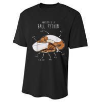 Anatomy Of A Piebald Ball Python Funny Reptile Snake Lover Performance Sprint T-Shirt