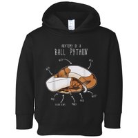 Anatomy Of A Piebald Ball Python Funny Reptile Snake Lover Toddler Hoodie