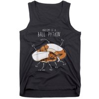 Anatomy Of A Piebald Ball Python Funny Reptile Snake Lover Tank Top