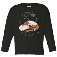 Anatomy Of A Piebald Ball Python Funny Reptile Snake Lover Toddler Long Sleeve Shirt